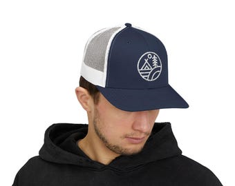 Camping Adventure Snapback Trucker Cap - Perfect for Outdoor Enthusiasts, Hiking, Camping, Travel, Style Statement