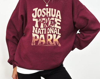 Sweat-shirt ras du cou du parc national de Joshua Tree, pull de style vintage, vêtements de plein air, cadeau pour les amoureux de la nature, sweat-shirt de voyage