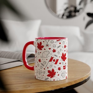Canadian-Themed Accent Mug, 11oz - Perfect for Gift Giving, Home Decor, Coffee Lovers, Canada Day, Travel Souvenir image 1