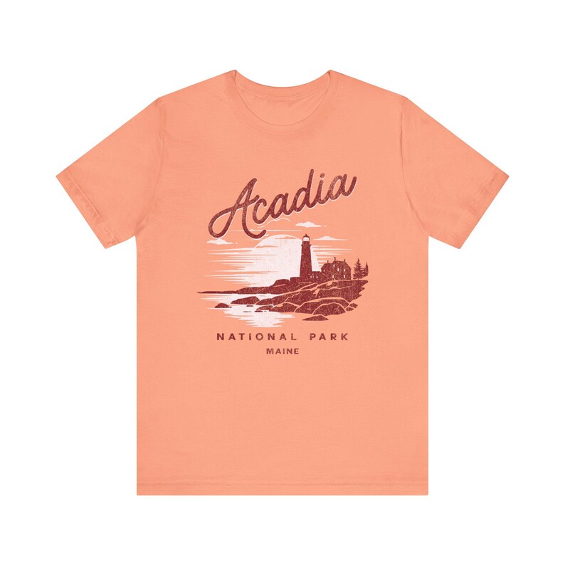 Acadia National Park Tee, Vintage Outdoor T-Shirt for Nature Lovers, Casual Summer Wear, Gift for Hikers, Travel Souvenir image 4