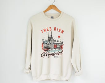 Montreal Quebec Crewneck Sweatshirt, Cozy Unisex Pullover, Travel Souvenir Gift, Casual Winter Wear, City Love Apparel, Canada Sweatshirt