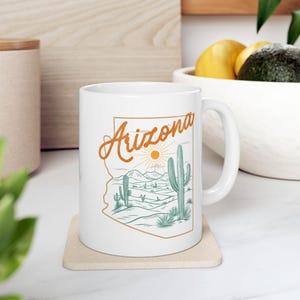 Tasse en céramique Arizona Desert Dream, tasse à café sur le thème des cactus, cadeau parfait pour les amateurs de plantes, souvenir de voyage, décoration de cuisine