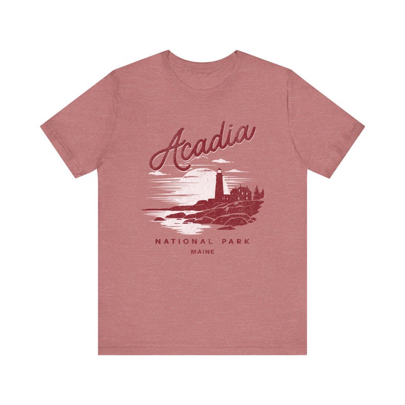 Acadia National Park Tee, Vintage Outdoor T-Shirt for Nature Lovers, Casual Summer Wear, Gift for Hikers, Travel Souvenir image 3