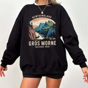 Gros Morne National Park Sweatshirt - Vintage Newfoundland Crewneck, Canada Hiking Sweater, Outdoor Adventure Gift, National Park Souvenir