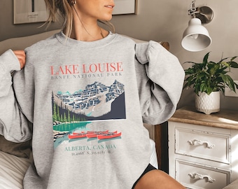 Lake Louise Banff Sweatshirt, Banff Hoodie National Park Sweatshirt, Gift Souvenir Banff Canada, Fan Game Day, Vacation Hoodie Travel Gift