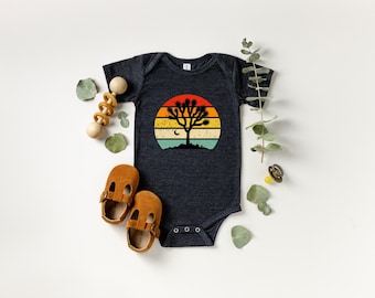 Joshua Tree National Park Retro Desert Tree Infant One Piece, Baby Bodysuit, Cute Baby Outfit, Nature Lover Gift, National Park Souvenir
