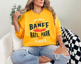 Banff National Park Crewneck Sweatshirt - Cozy Gift for Nature Lovers, Unisex Sweatshirt, Travel Apparel, Outdoor Adventure Wear