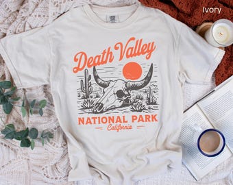 Comfort Colors Death Valley National Park T-Shirt, Vintage Graphic Tee, Unisex Casual Wear, California Souvenir, Desert Nature Lover Gift