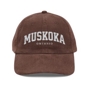 Vintage Corduroy Cap - Muskoka Ontario Embroidery, Casual Fashion Hat, Outdoor Adventure Gear, Gift for Him/Her, Travel Accessory image 2