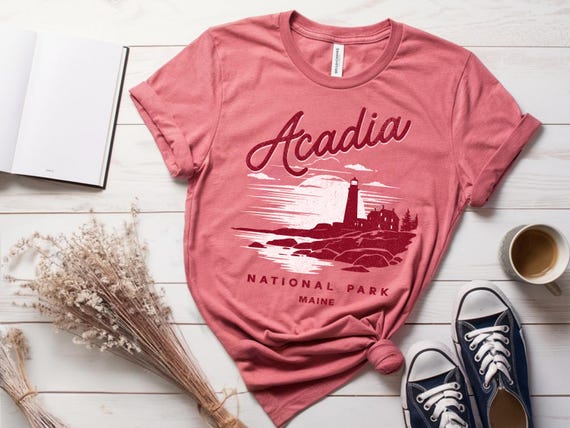 Acadia National Park Tee, Vintage Outdoor T-Shirt for Nature Lovers, Casual Summer Wear, Gift for Hikers, Travel Souvenir