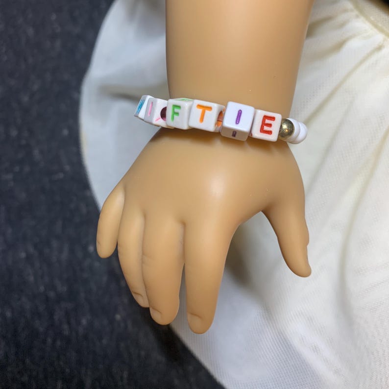 Swiftie Doll Friendship Bracelets for 18 inch dolls such as American Girl Dolls: Showgirl, T+S, Swiftie, Eras, TS <3 TK, TTPD | stretch cord image 12