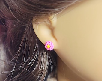 Fashion Flower Studs | Earring Posts for 18 inch Dolls: American Girl Doll, Our Generation, My Life | fit 2 mm holes | many colors to choose