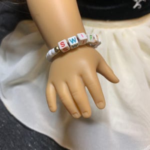 Swiftie Doll Friendship Bracelets for 18 inch dolls such as American Girl Dolls: Showgirl, T+S, Swiftie, Eras, TS <3 TK, TTPD | stretch cord image 13