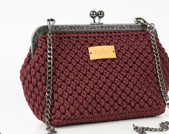 Exclusive, crochet bag, Shoulder bag, handmade in Sweden, Kungberg, Chic, purse, elegant bags, women bag, Visby, tote bag, exklusive design
