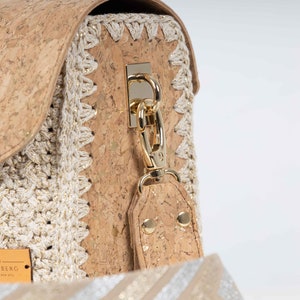 Exclusive, crochet bag, Shoulder bag, handmade in Sweden, Kungberg, Chic, purse, elegant bag, women bag, tote bag, Stockholm gold, elegand image 5