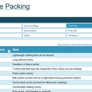 Ultimative Packliste