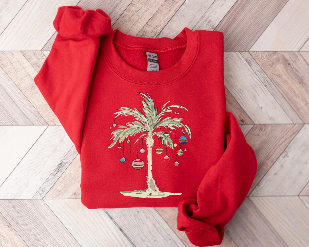 Christmas Palm Trees T Shirtchristmas Gift for Etsy