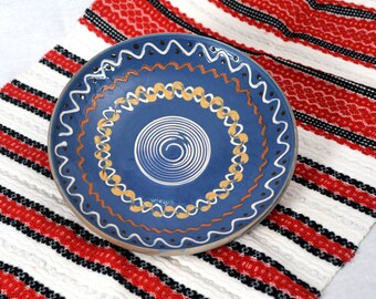 Horezu Plate, UNESCO Patrimony, Romanian Pottery , Clay, Handmade