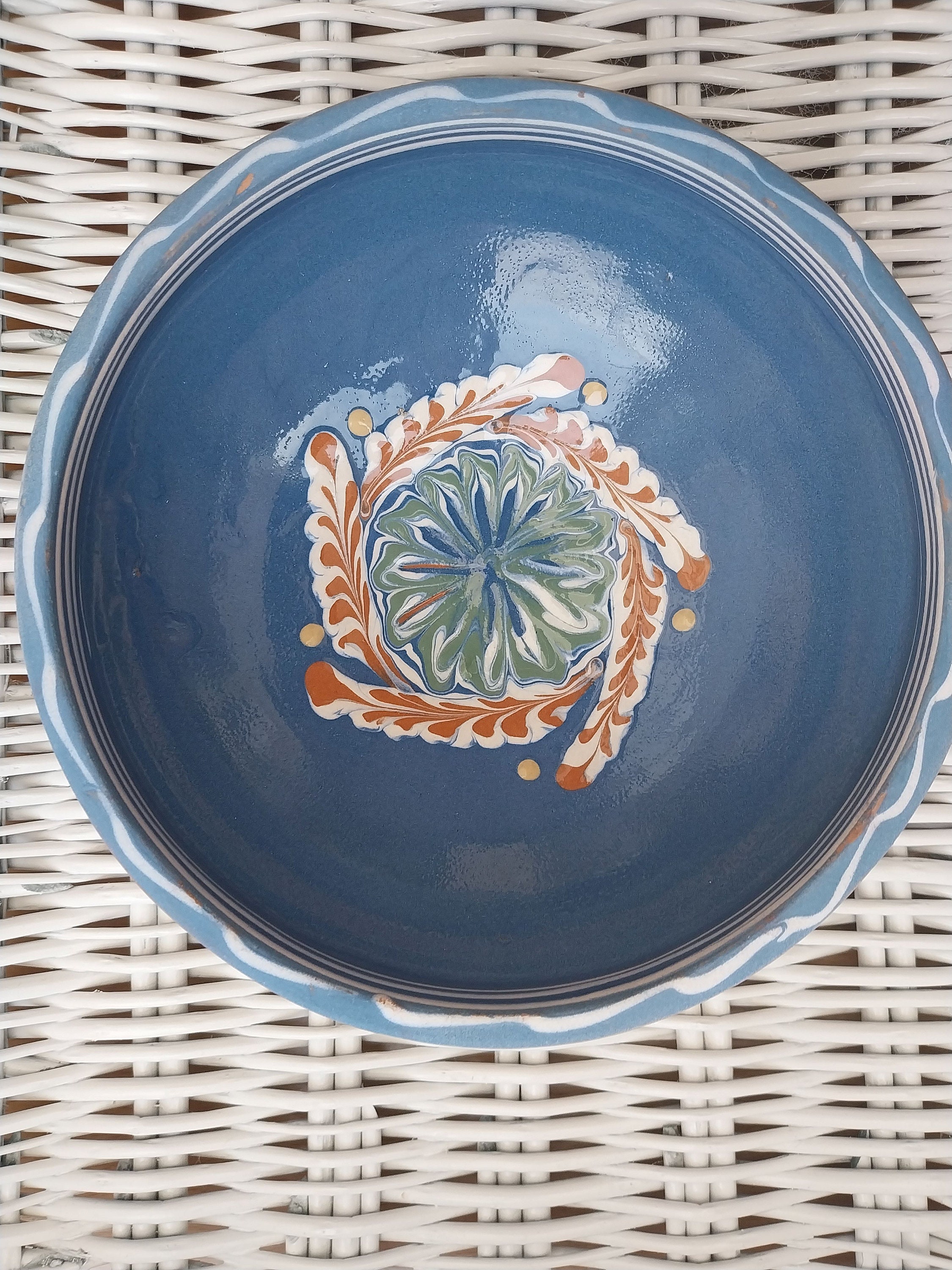 ルーマニア ホレズ窯 ホレズ焼 26cm 新品 伝統工芸 美しい文様 レア 希少 Horezu ceramics - Etsy 日本