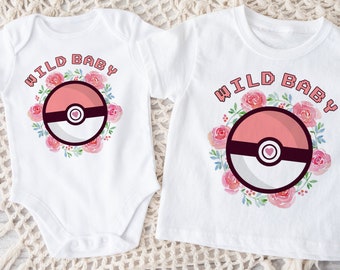 Tutina super morbida per neonati Pokeball® di Gerber®, per genitori, regalo per baby shower, maglietta per bambini, carina e carina, per genitori nerd.