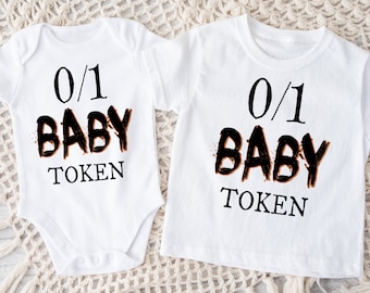 0/1 Baby TOKEN Gamer Hilarious Magic the Gathering Funny Baby Shirt Hoodie Onesie ® by Gerber® Nerd Dad Announcement MTG Newborn Shower Gift