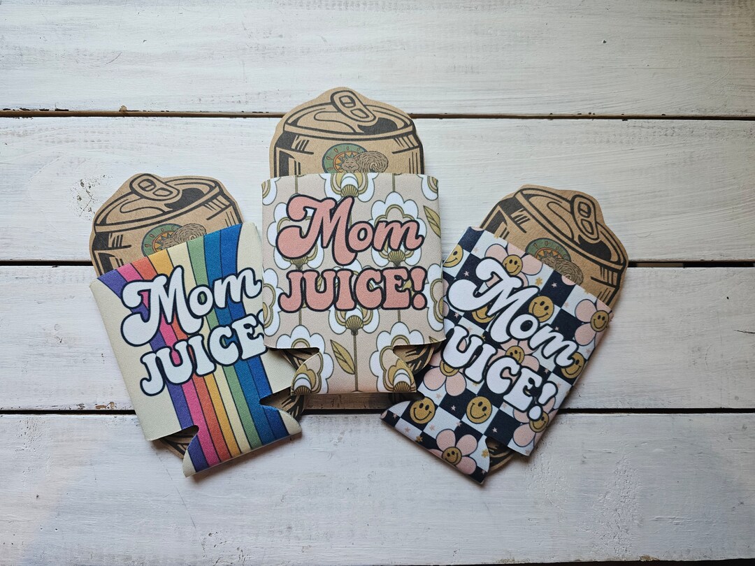 Funny Mom Juice Beer Can Cooler Set Mothers Day Gift for Wife Mom Aunt ...