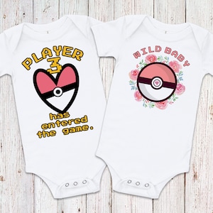 Girly Gamer Set Player 3 and Wild Baby Appeared ONESIE ® by Gerber® Bodysuit Get 2 and Save Funny Nerd Shower Gift Newborn Nerdy Kid Outfit