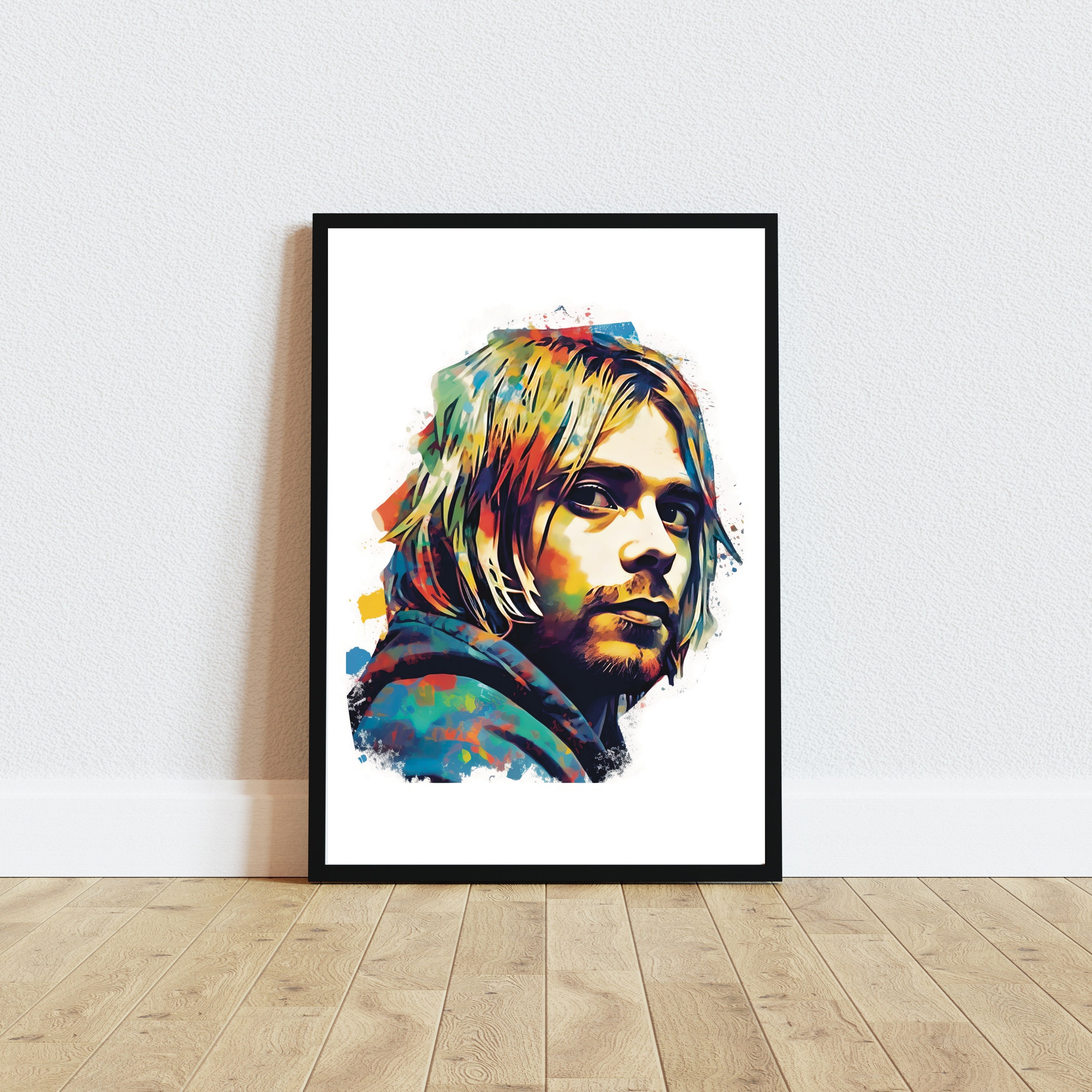 KURT COBAIN NIRVANA Watercolor Poster Painting for Fans A3 A4 Print ...