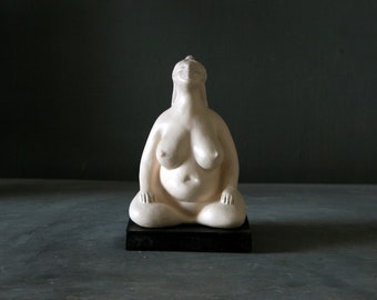 Mother Earth goddess Ceramic female sculpture Clay woman figurine Pachamama Pagan decor Altar goddess figurine