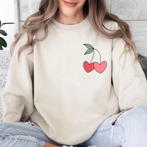 Cherry Hearts Valentines Day Gift Shirt, Valentines Day Love Hearts Shirt, Valentines Day Gift Shirt for Her, Cute Valentine Gift Shirt