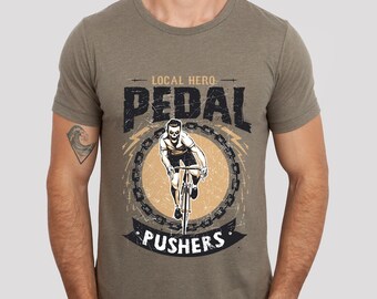 Biker T-shirt, T-shirt for Bikers, Bikers Gift T-shirt, Bike Lovers T-Shirt, Skeleton Biker Shirt, Pedal Pushers Shirt, Gift for Him