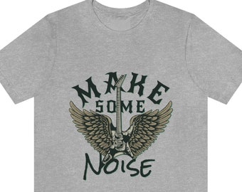 Make Some Noise T-shirt, Rock and Roll-tröja, musik-t-shirt, gitarr-tröja, musikband-tröja, present till henne, present till honom, rockband-tröja