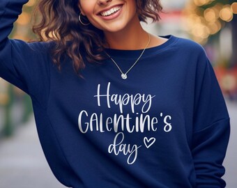 Happy Galentines Day Funny Sweatshirt, Funny Valentines Day Long Sleeves Shirt, Anti Valentines Day Shirt, Gift for Her, Gift for Him