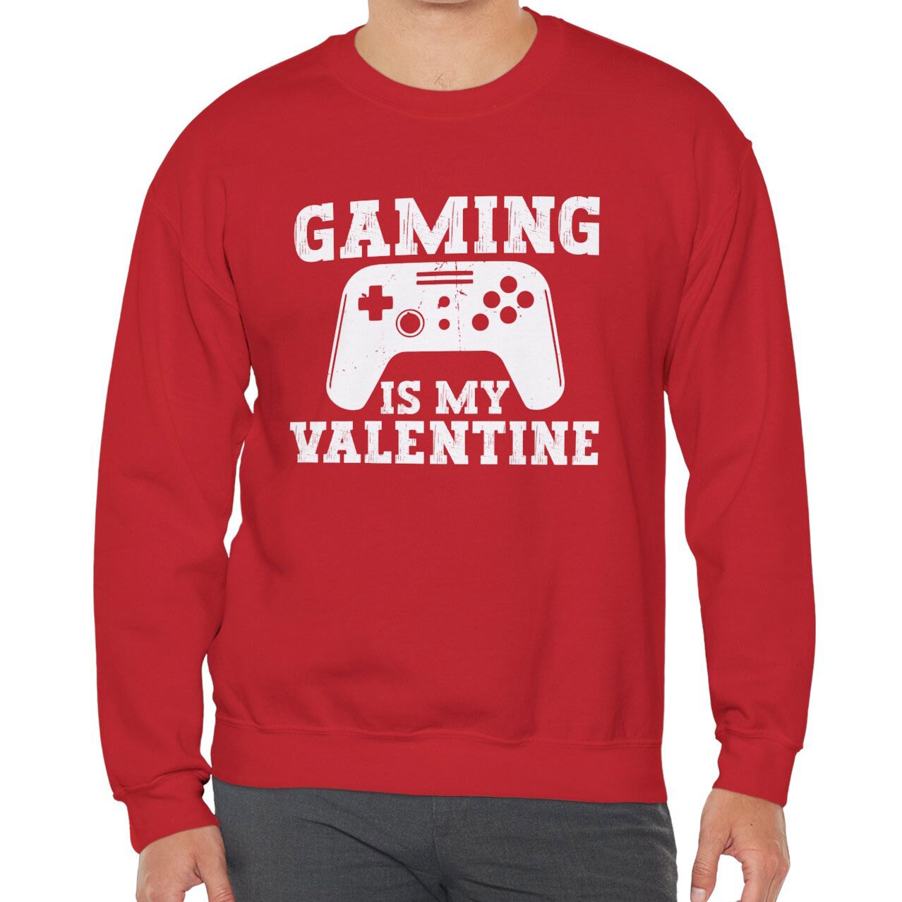 Gaming is My Valentine Funny Sweatshirt, Funny Valentines Day Long