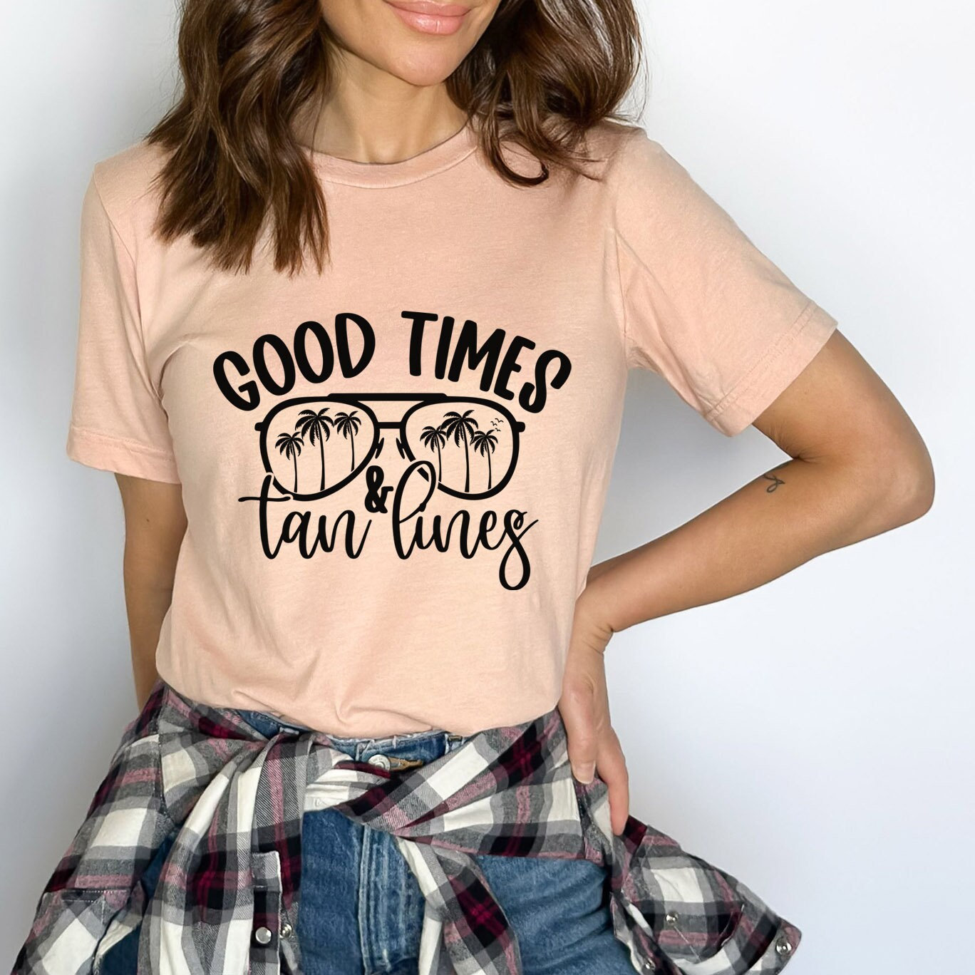 Women Beach Shirt, Shirt With Sunglasses, Summer Shirts for Women