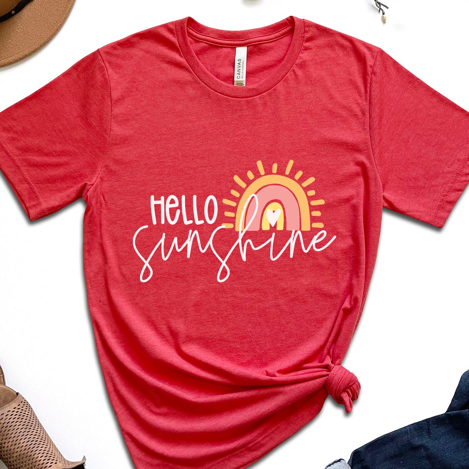 Sunshine T-shirt, Hello Sunshine Shirt, Summer Shirt, Vacation T-shirt ...