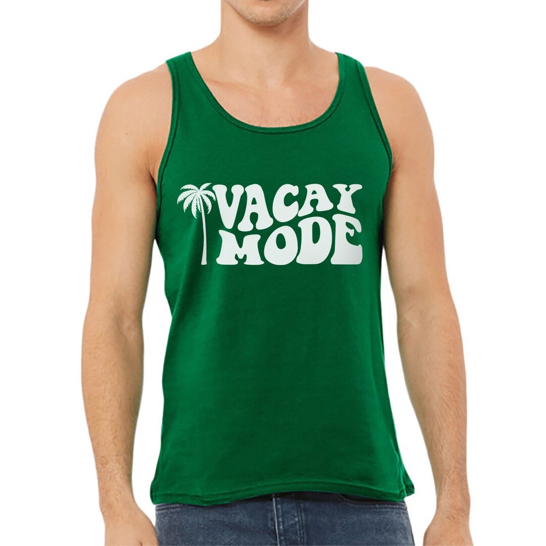 Vacation Mode Beach Tank Top, Retro Shirt, Beach Tank for Men, Summer