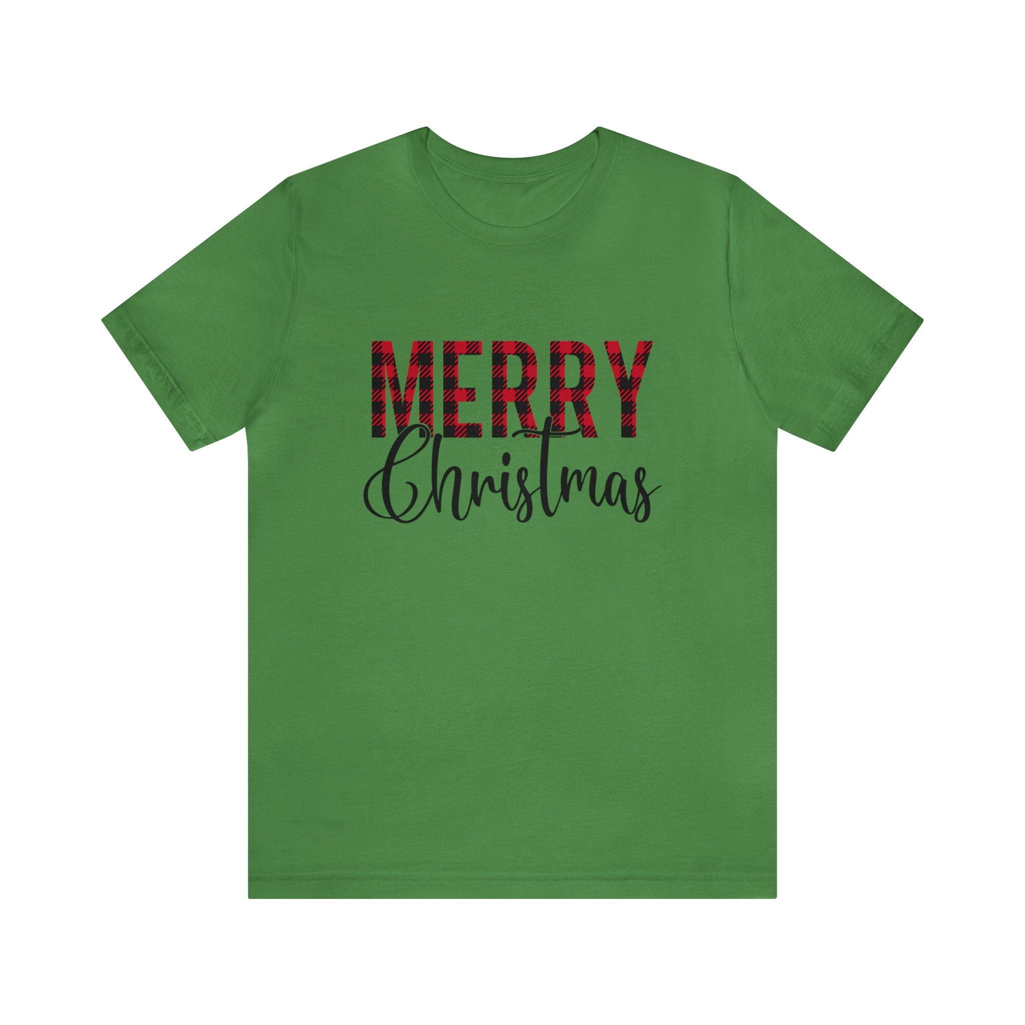Christmas Plaid Pattern Gift Tshirt, Merry Christmas Tee Shirt, Holidays Shirt, Christmas Tee