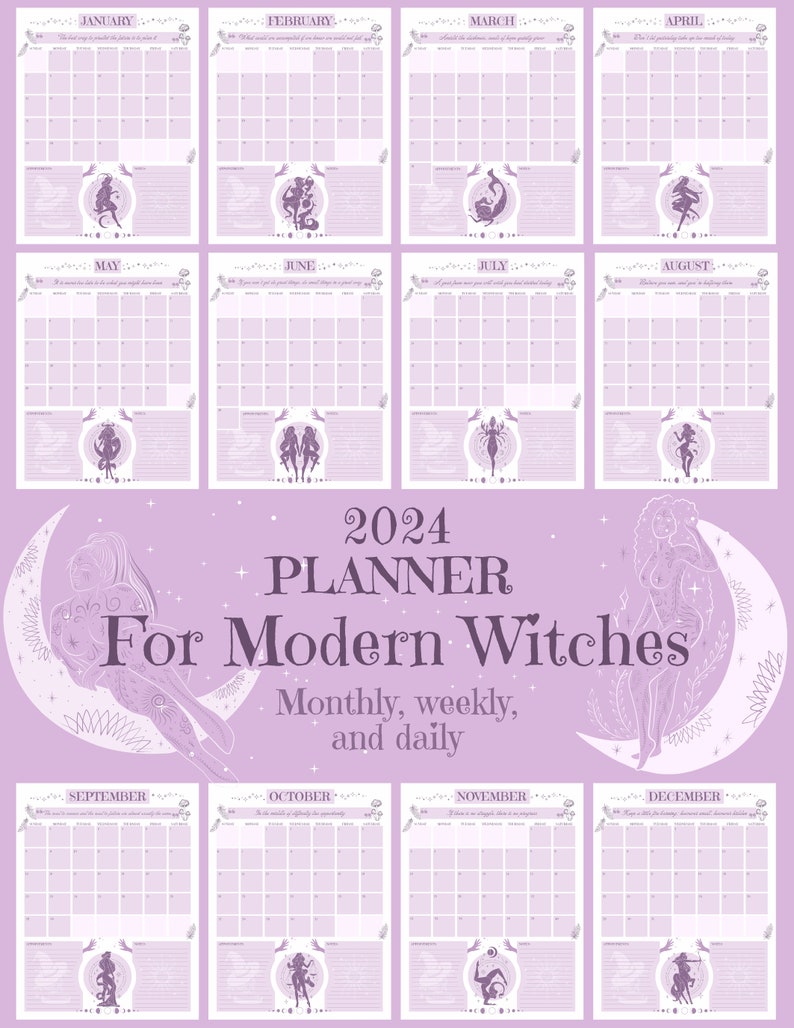 2024 Planner for Modern Witches Etsy