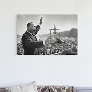 Iconic Wall art, historic art Martin Luther King Jr. Art Print - Civil Rights Icon Wall Decor - MLK Inspirational Poster - Black History Art