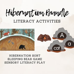 Hibernation Bundle, Literacy Activities, Preschool Activities, Hibernation Unit, Winter Learning Activities