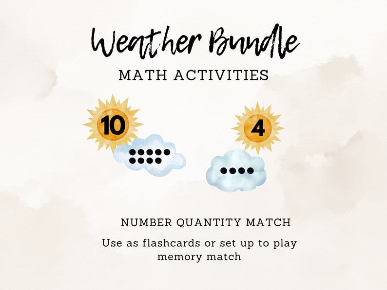 Weather Bundle, Literacy Activities, Math Activities, Preschool ...