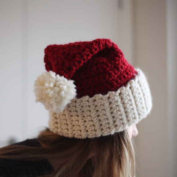 Chunky Crochet Santa Hat Pattern: Easy Knit PDF Instructions. Get cosy this winter with the festive season round the corner. Merry Christmas