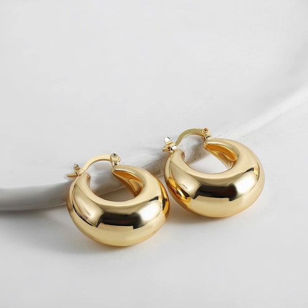 Chunky Gold Hoops