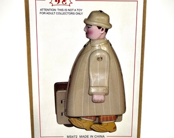 Wind Up Walking Man with Suitcase | Tin Toy | Original Box