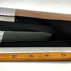 Vintage ECCO 20 Stapler | Vintage Office Supplies | Woodgrain Stapler