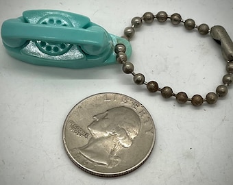 Tiny Treasure Phone - Aqua | Phone Miniature | Wee Phone Keychain