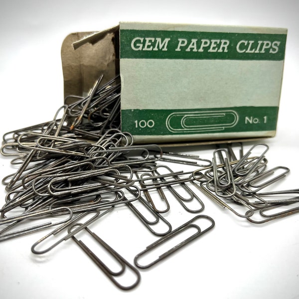 Vintage Grungy Paperclips | Vintage Paper Fasteners | Cool Paperclips | Junk Journal