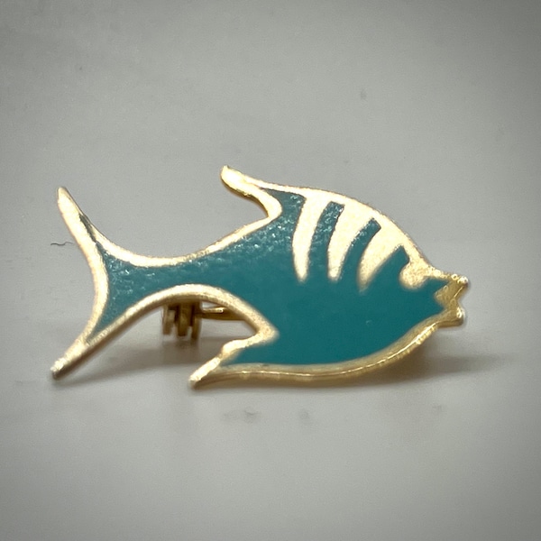 Tiny Treasure Fish Pin | Miniature Fish Pin | Wee Blue Fish Pin | Fish Brooch