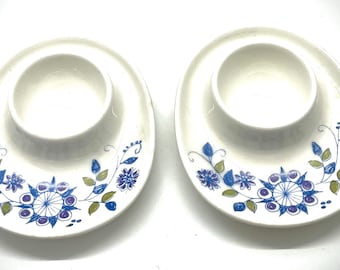 Set of 2 Vintage Figgjo Flint Eggcups | Lotte Pattern | Norway